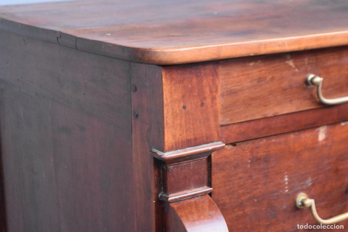 Antig&uuml;edades: Commode &agrave; crosse en noyer Restauration &eacute;poque fin XIX&egrave;me - Foto 5