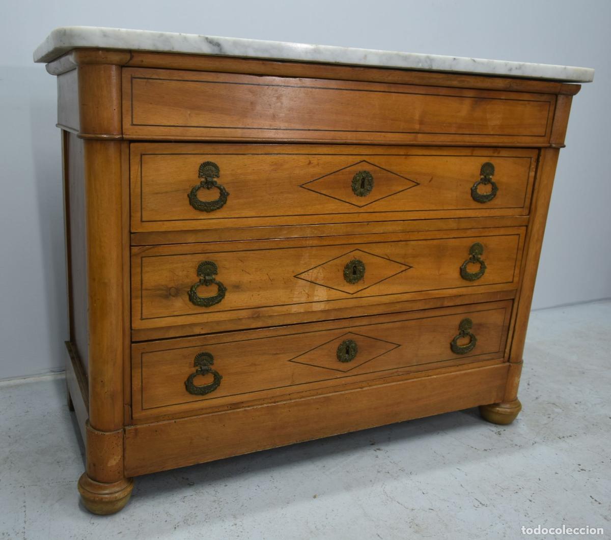 Antig&uuml;edades: Commode &agrave; Charles X en noyer d&eacute;poque XIX&egrave;me - Foto 2