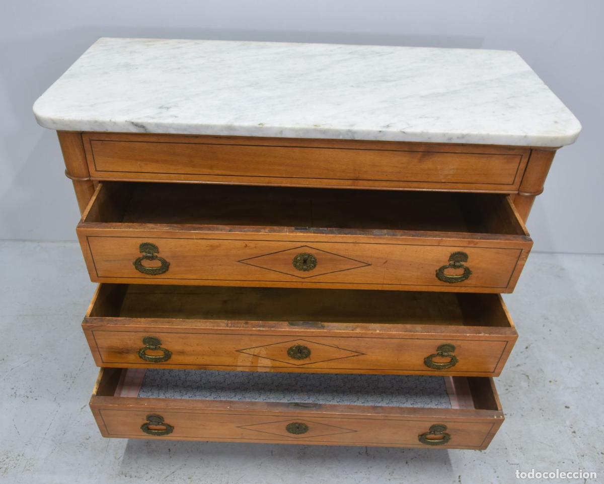 Antig&uuml;edades: Commode &agrave; Charles X en noyer d&eacute;poque XIX&egrave;me - Foto 6