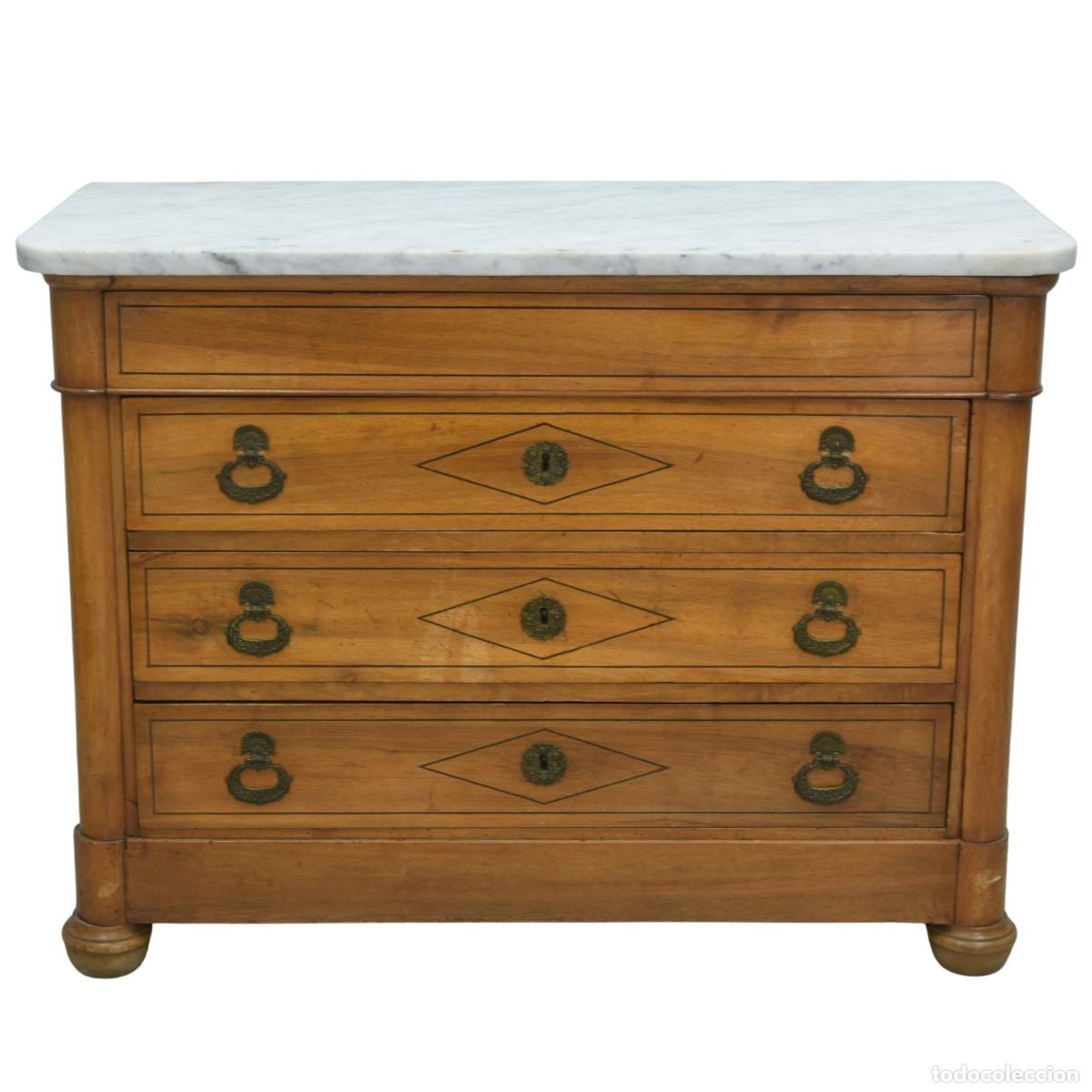 Antig&uuml;edades: Commode &agrave; Charles X en noyer d&eacute;poque XIX&egrave;me - Foto 10