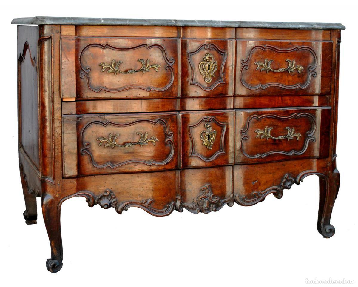 Antig&uuml;edades: Commode arbal&egrave;te galb&eacute;e noyer &eacute;poque XVIII&egrave;me - Foto 1