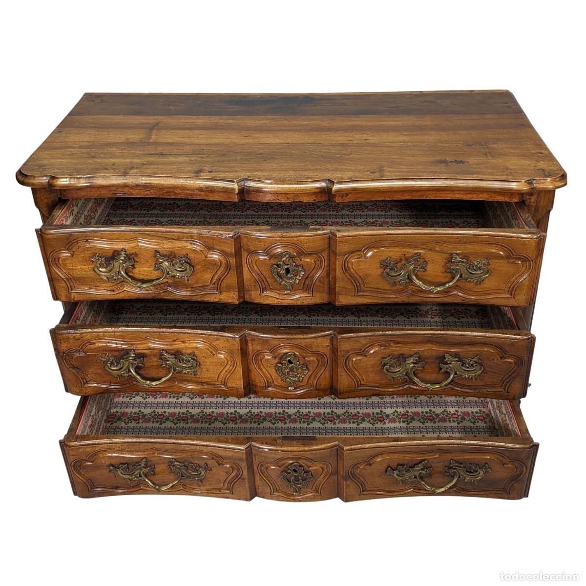 Antig&uuml;edades: Commode arbal&egrave;te galb&eacute;e noyer &eacute;poque XVIII&egrave;me - Foto 3