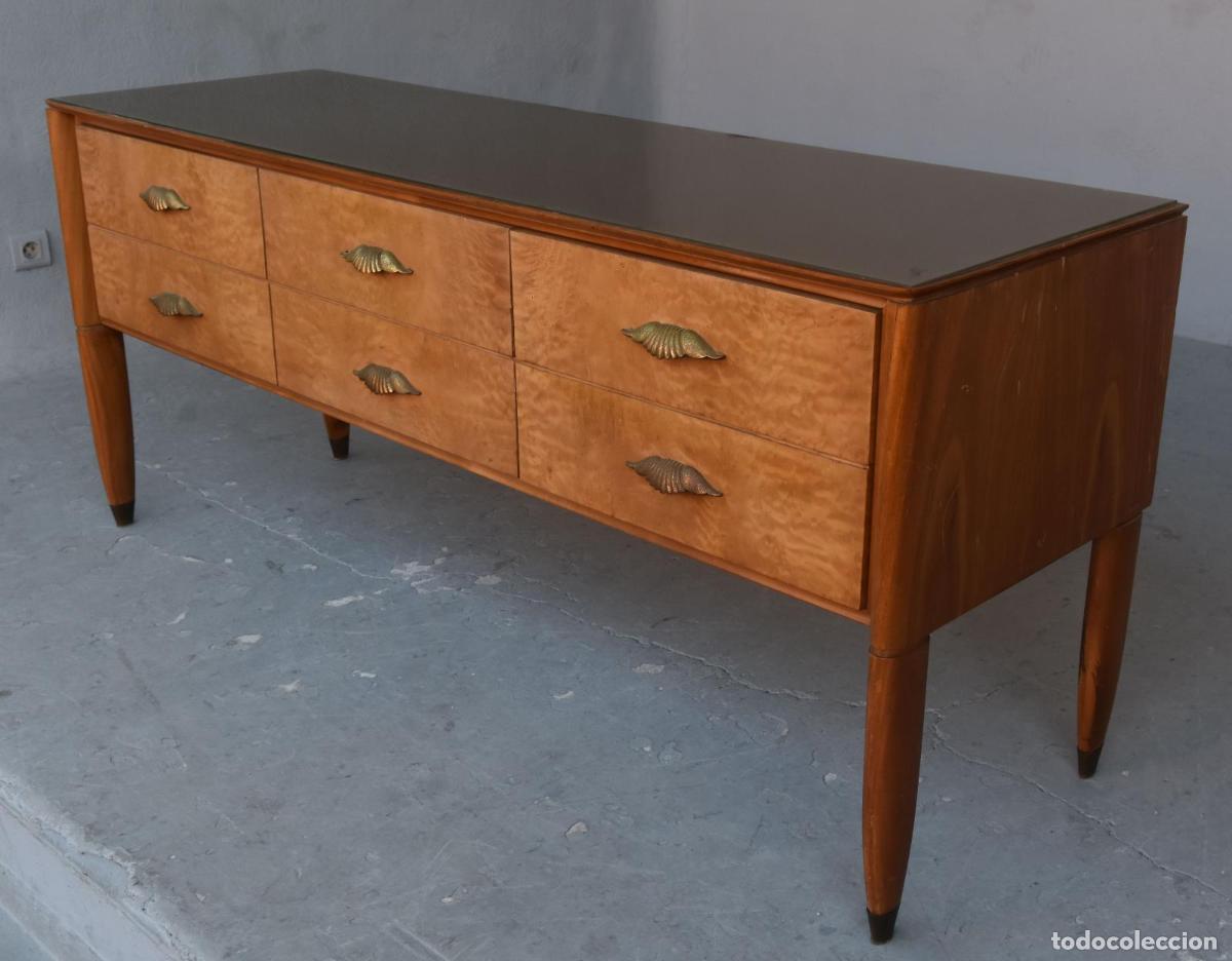 Antig&uuml;edades: Commode 1950 en Sycomore dans lesprit de Paolo Buffa - Foto 2