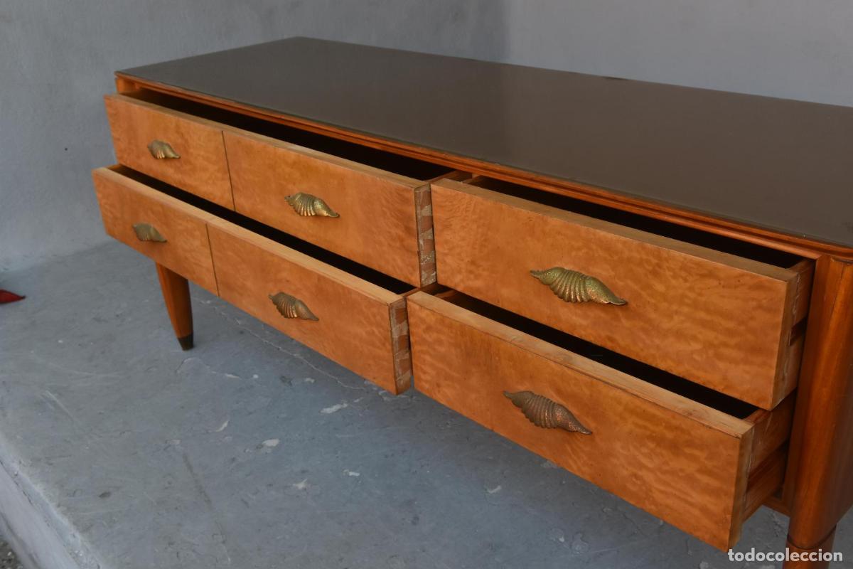 Antig&uuml;edades: Commode 1950 en Sycomore dans lesprit de Paolo Buffa - Foto 3