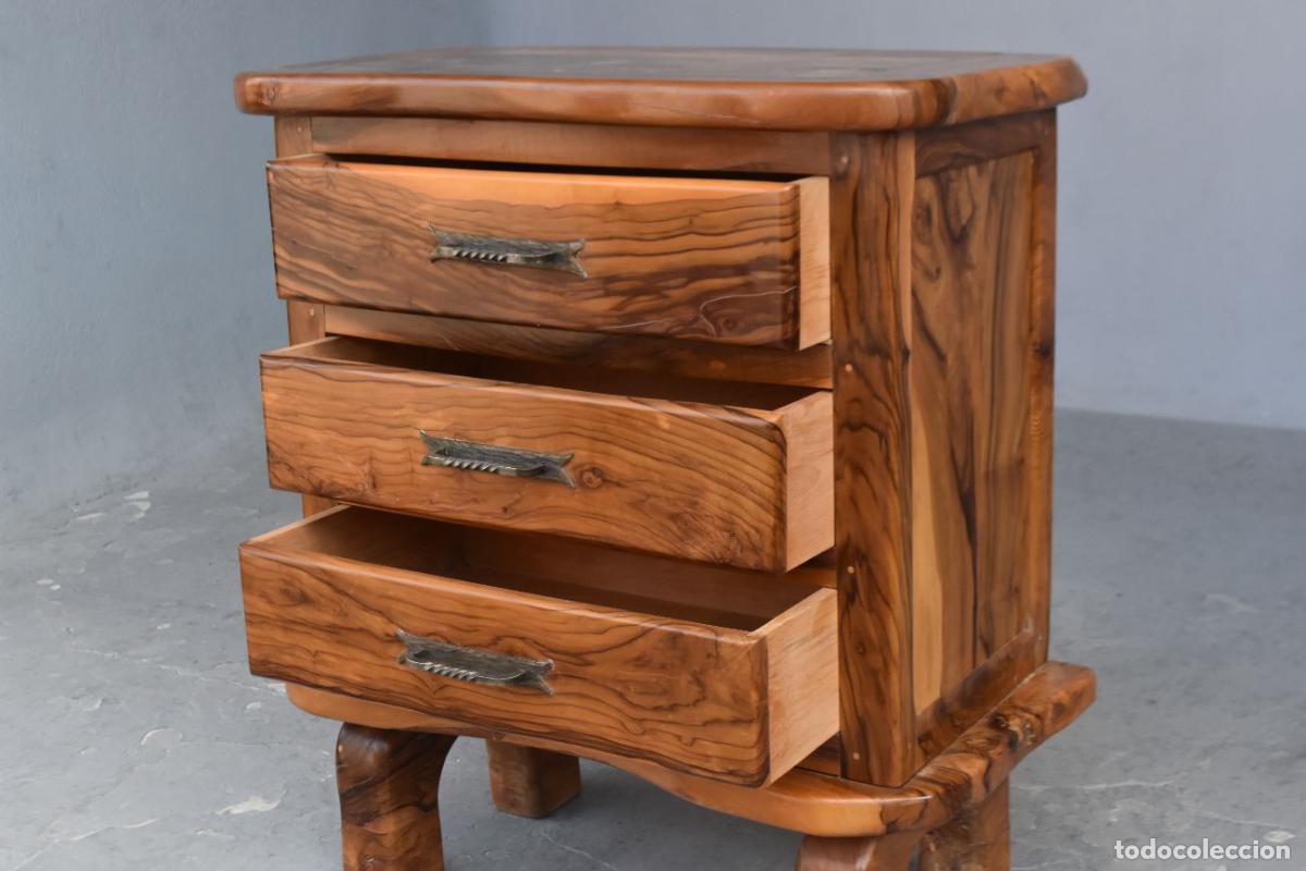 Antig&uuml;edades: Commode Brutaliste forme libre en olivier - Foto 7