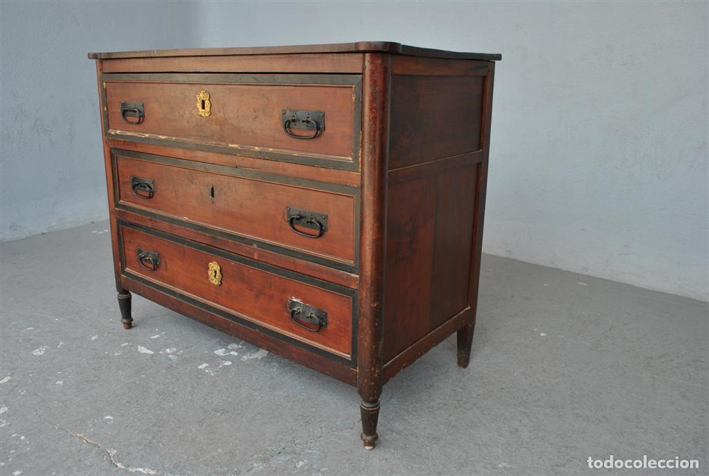 Antig&uuml;edades: Commode d&eacute;poque Louis XVI en noyer - Foto 3