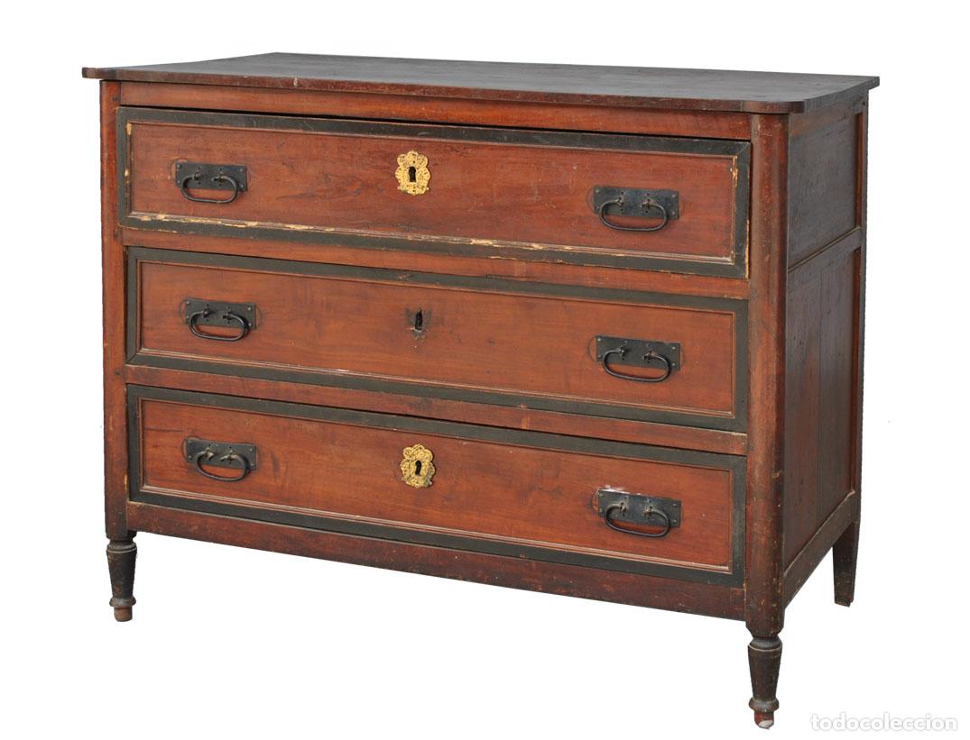 Antig&uuml;edades: Commode d&eacute;poque Louis XVI en noyer - Foto 1