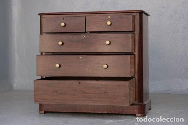 Antig&uuml;edades: Commode de marine &eacute;poque 1900 acajou - Foto 4
