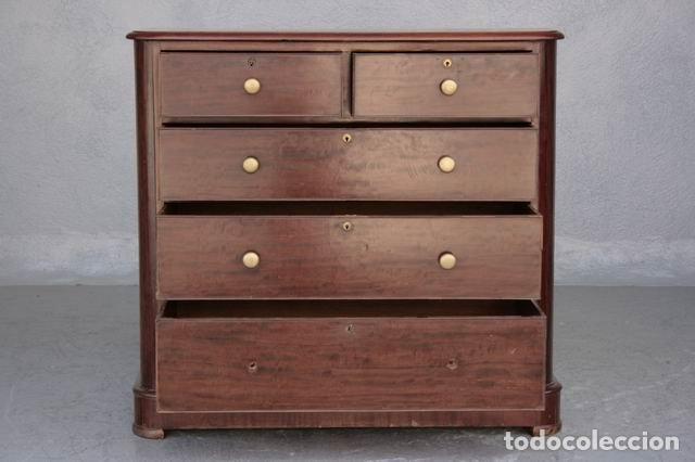Antig&uuml;edades: Commode de marine &eacute;poque 1900 acajou - Foto 5