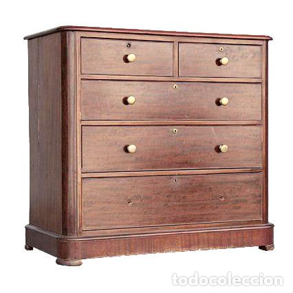 Antig&uuml;edades: Commode de marine &eacute;poque 1900 acajou - Foto 1