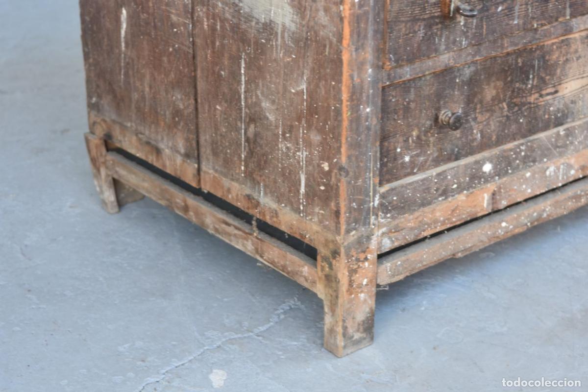 Antig&uuml;edades: Commode &eacute;tabli rustique avec &eacute;tau d&eacute;but XIX&egrave;me - Foto 3