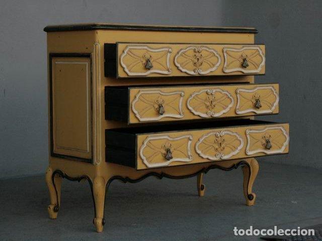 Antig&uuml;edades: Commode de style Louis XV laqu&eacute;e jaune - Foto 3