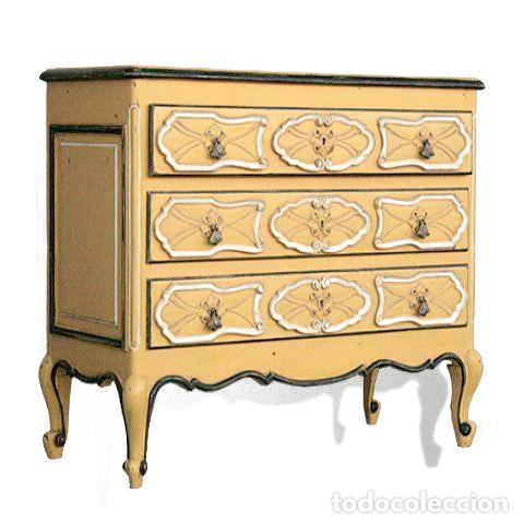 Antig&uuml;edades: Commode de style Louis XV laqu&eacute;e jaune - Foto 1