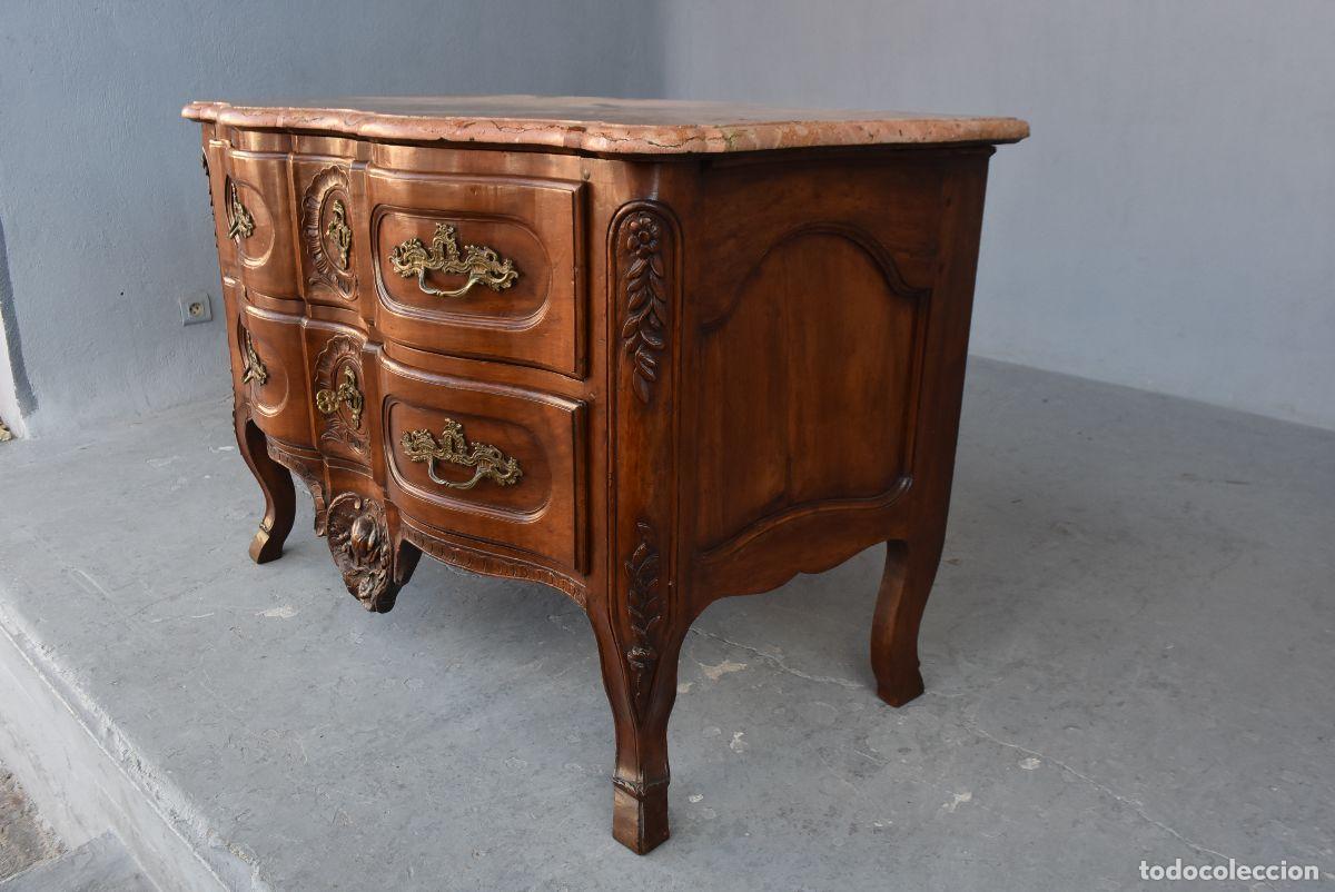Antig&uuml;edades: Commode sauteuse en noyer de forme arbal&egrave;te &eacute;poque XVIII&egrave;me - Foto 2