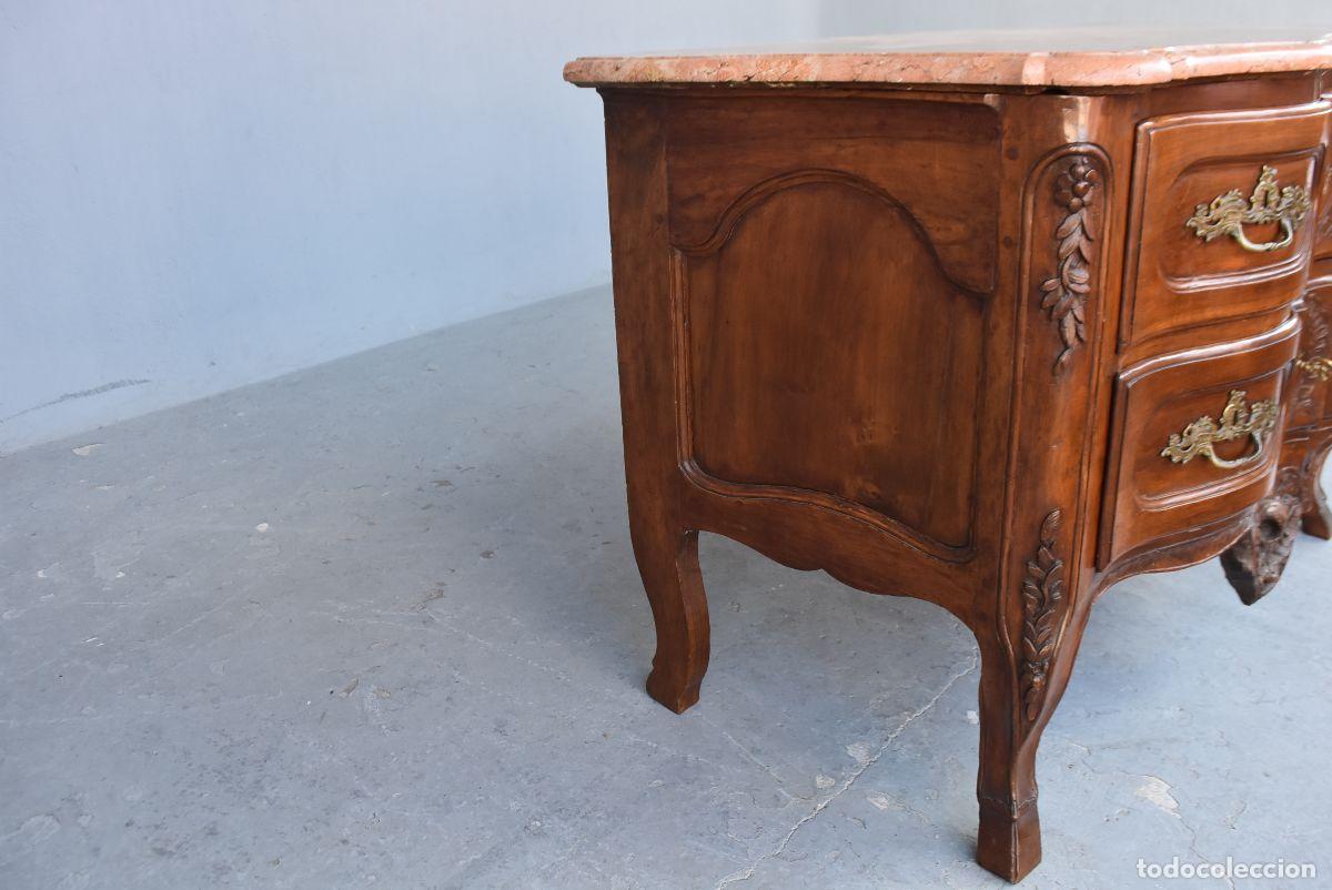 Antig&uuml;edades: Commode sauteuse en noyer de forme arbal&egrave;te &eacute;poque XVIII&egrave;me - Foto 3