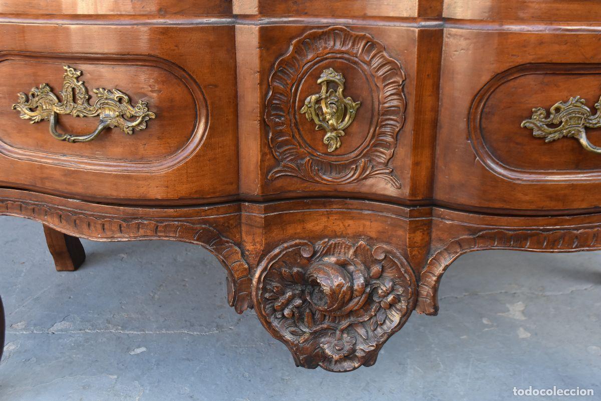 Antig&uuml;edades: Commode sauteuse en noyer de forme arbal&egrave;te &eacute;poque XVIII&egrave;me - Foto 5
