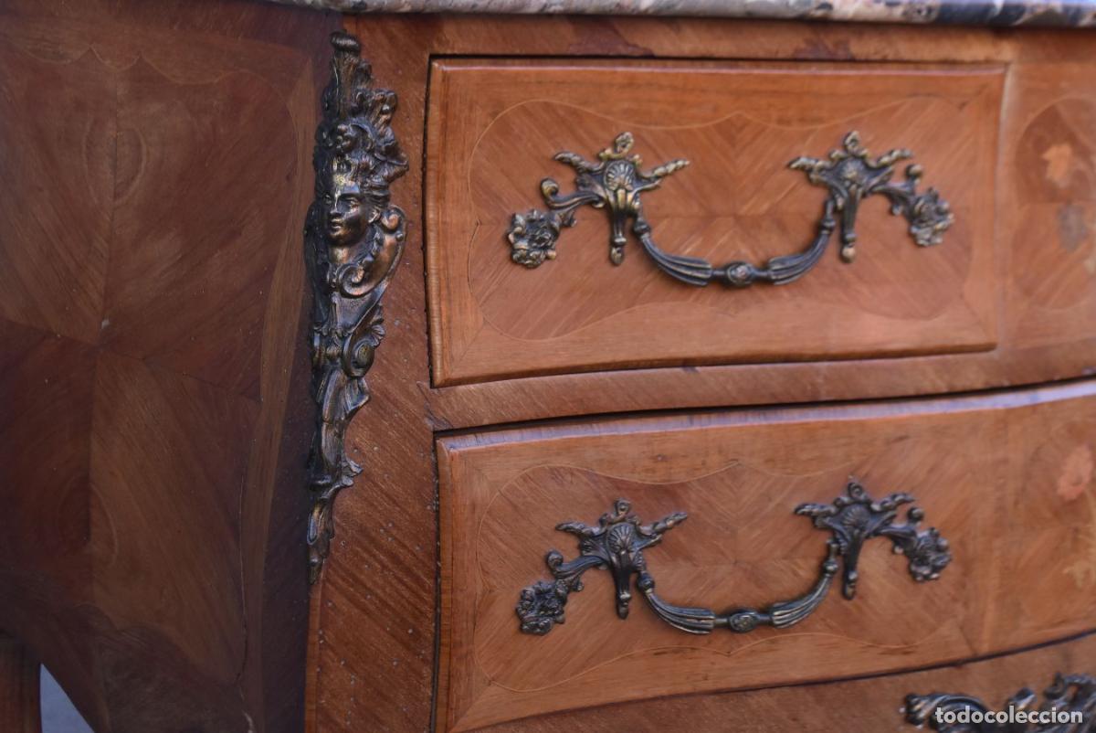 Antig&uuml;edades: Commode sauteuse Louis XV bois de rose - Foto 3