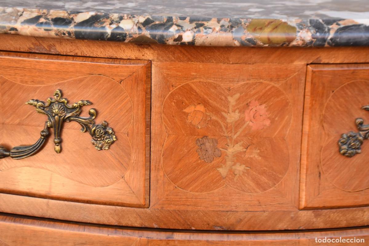 Antig&uuml;edades: Commode sauteuse Louis XV bois de rose - Foto 6