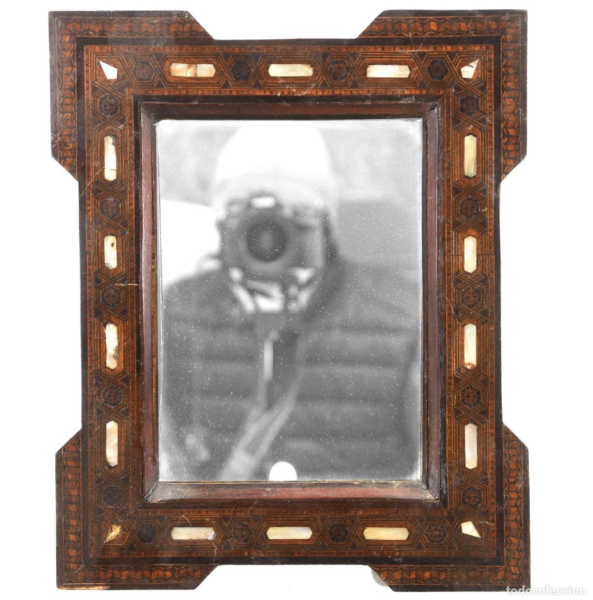Antig&uuml;edades: Miroir de table incrust&eacute; oriental - Foto 1