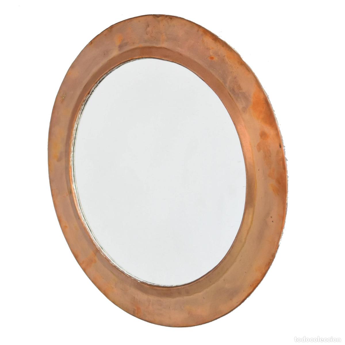 Antig&uuml;edades: Miroir rond 1960 en laiton - Foto 2