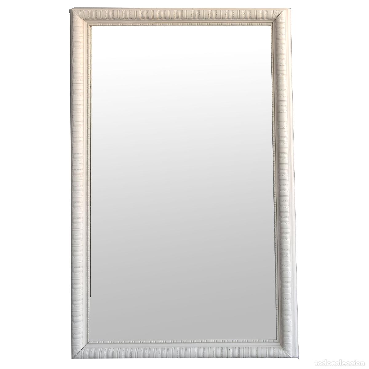 Antig&uuml;edades: Miroir laqu&eacute; cr&egrave;me de style 1900 - Foto 1