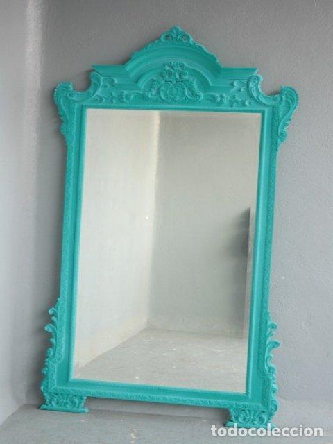 Antig&uuml;edades: Miroir style Louis XV floqu&eacute; Cyan - Foto 2