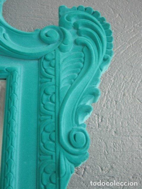 Antig&uuml;edades: Miroir style Louis XV floqu&eacute; Cyan - Foto 7