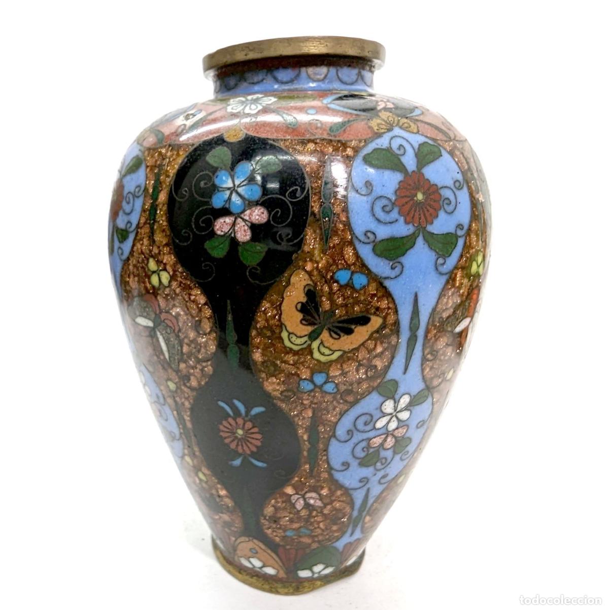 Antig&uuml;edades: Petit vase en cloisonn&eacute; 1900 - Foto 2