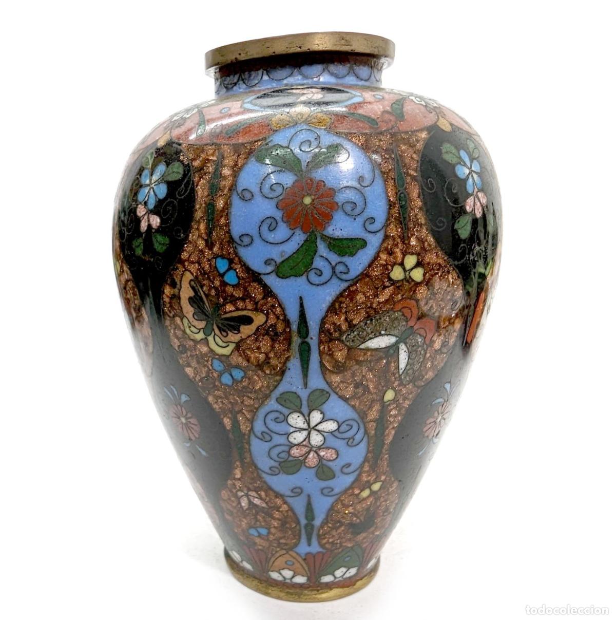 Antig&uuml;edades: Petit vase en cloisonn&eacute; 1900 - Foto 1
