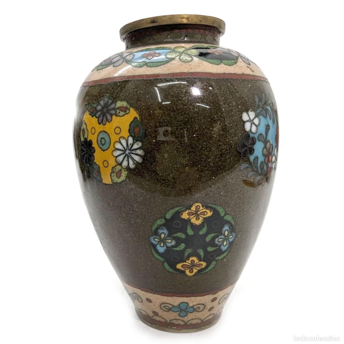 Antig&uuml;edades: Petit vase en cloisonn&eacute; 1900 - Foto 2