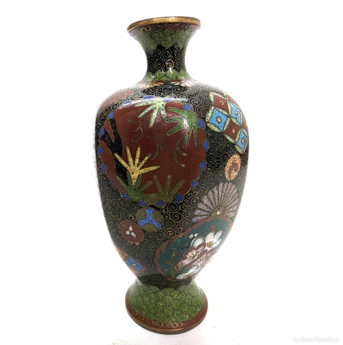 Antig&uuml;edades: Petit vase en cloisonn&eacute; 1900 - Foto 2