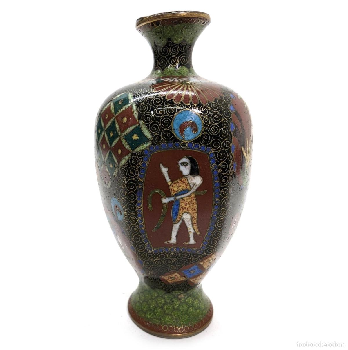 Antig&uuml;edades: Petit vase en cloisonn&eacute; 1900 - Foto 1