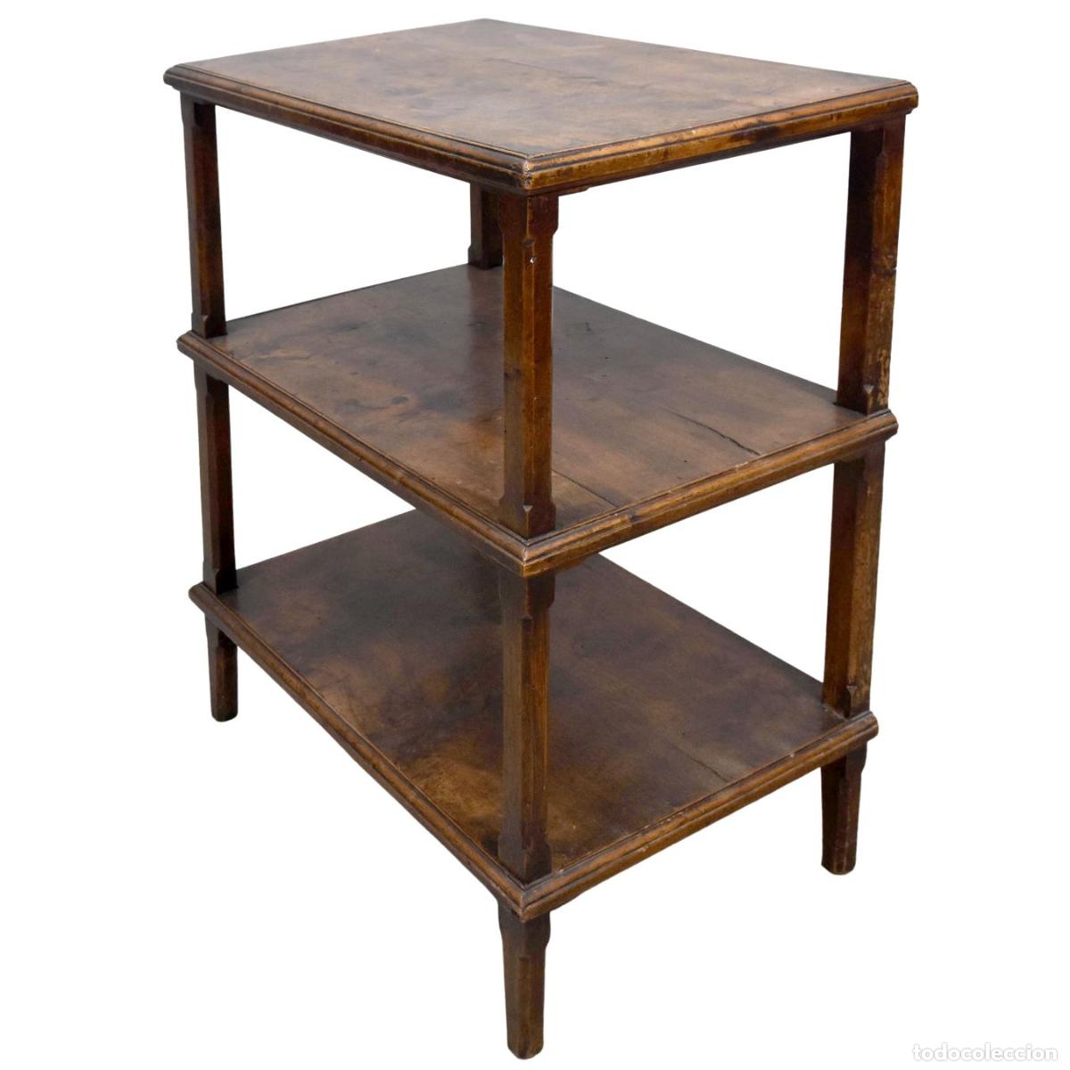 Antig&uuml;edades: Table &agrave; th&eacute; triple plateau &eacute;poque 1900 - Foto 2