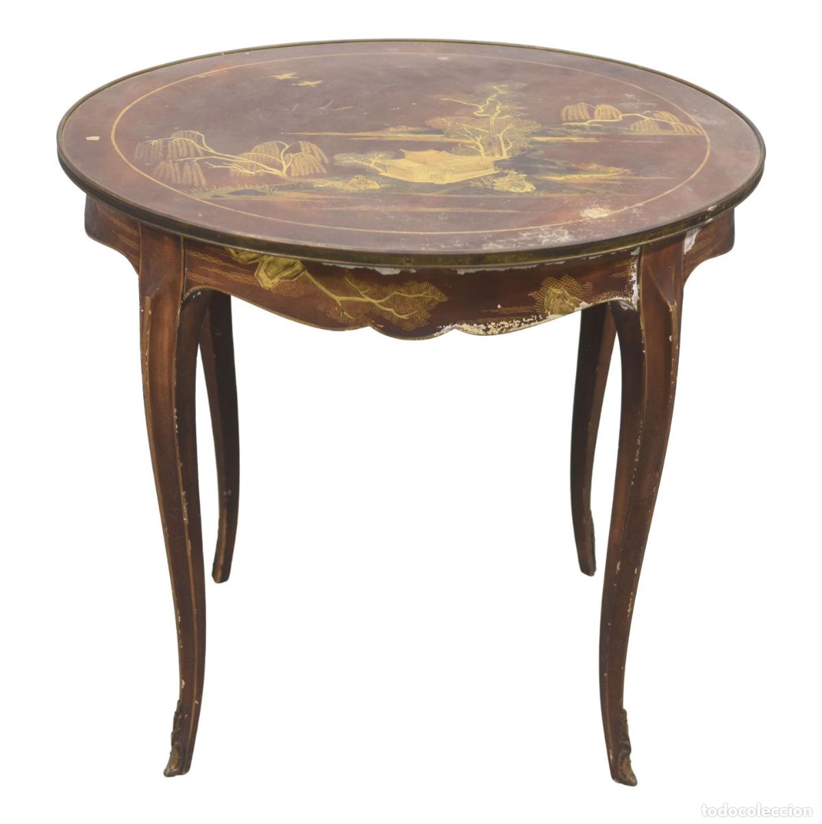 Antig&uuml;edades: Table basse asiatique laqu&eacute;e peinte - Foto 1