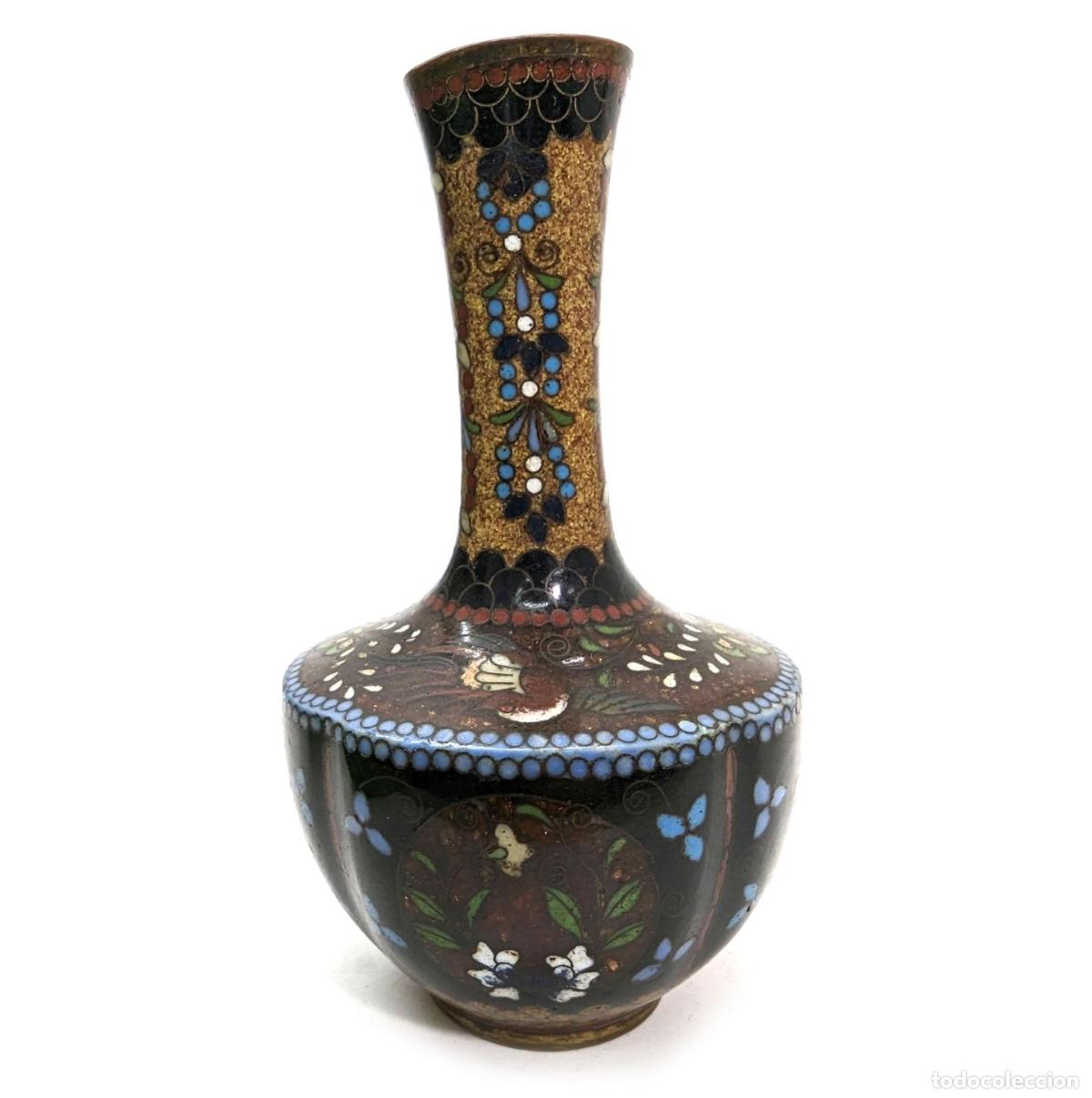 Antig&uuml;edades: Petit vase en cloisonn&eacute; 1900 - Foto 2