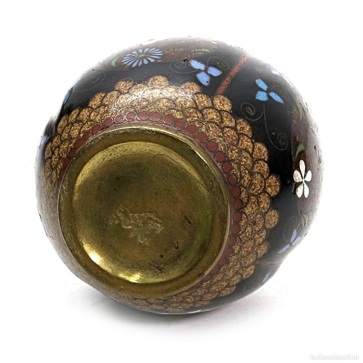 Antig&uuml;edades: Petit vase en cloisonn&eacute; 1900 - Foto 3