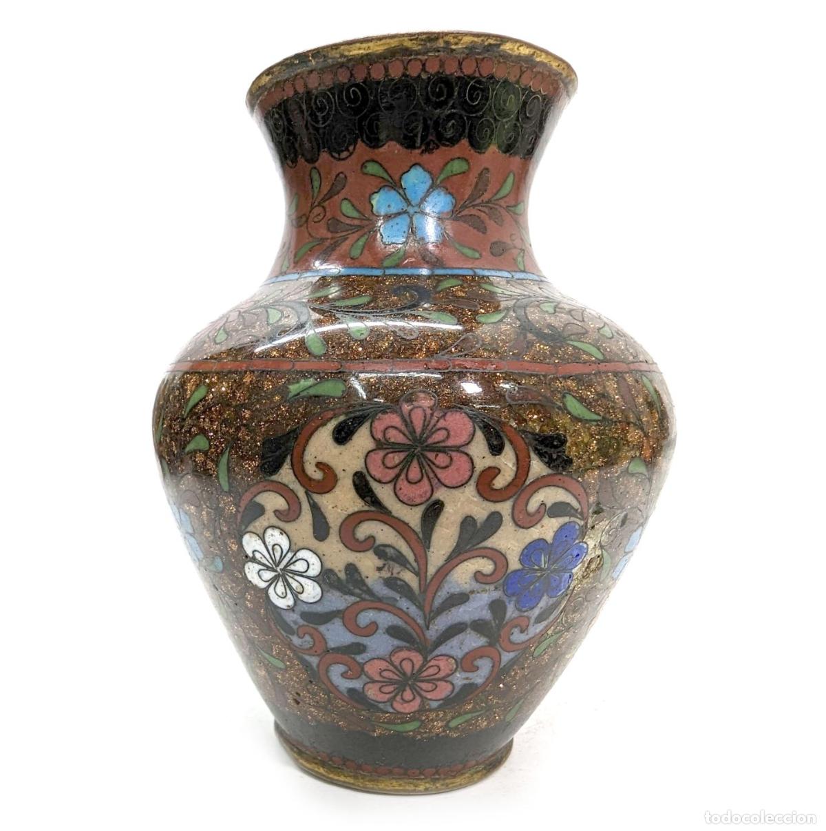 Antig&uuml;edades: Petit vase en cloisonn&eacute; 1900 - Foto 2