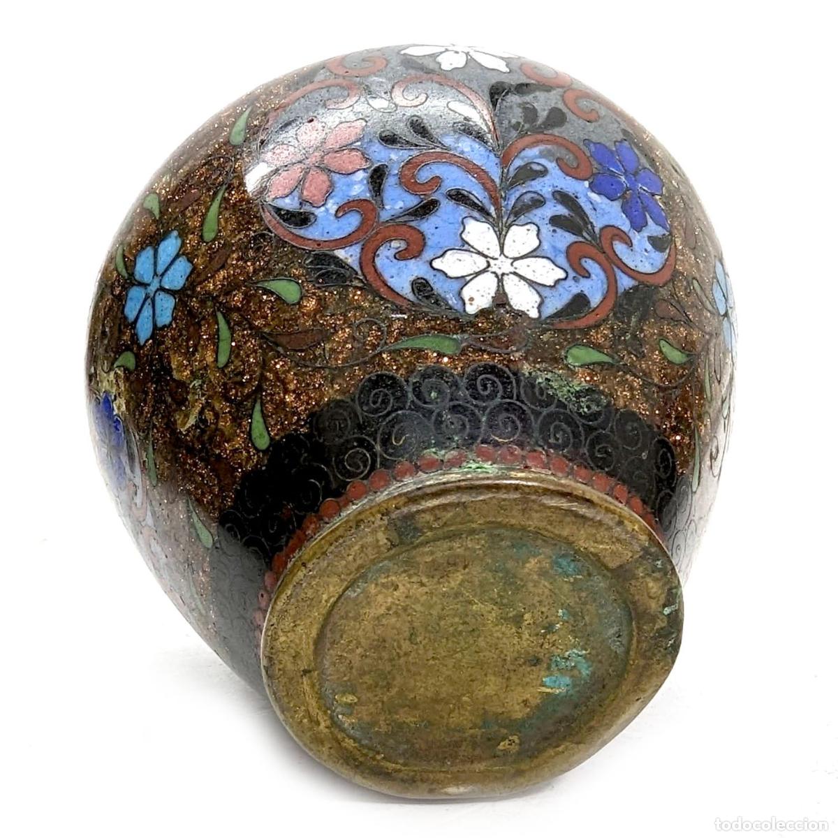 Antig&uuml;edades: Petit vase en cloisonn&eacute; 1900 - Foto 3