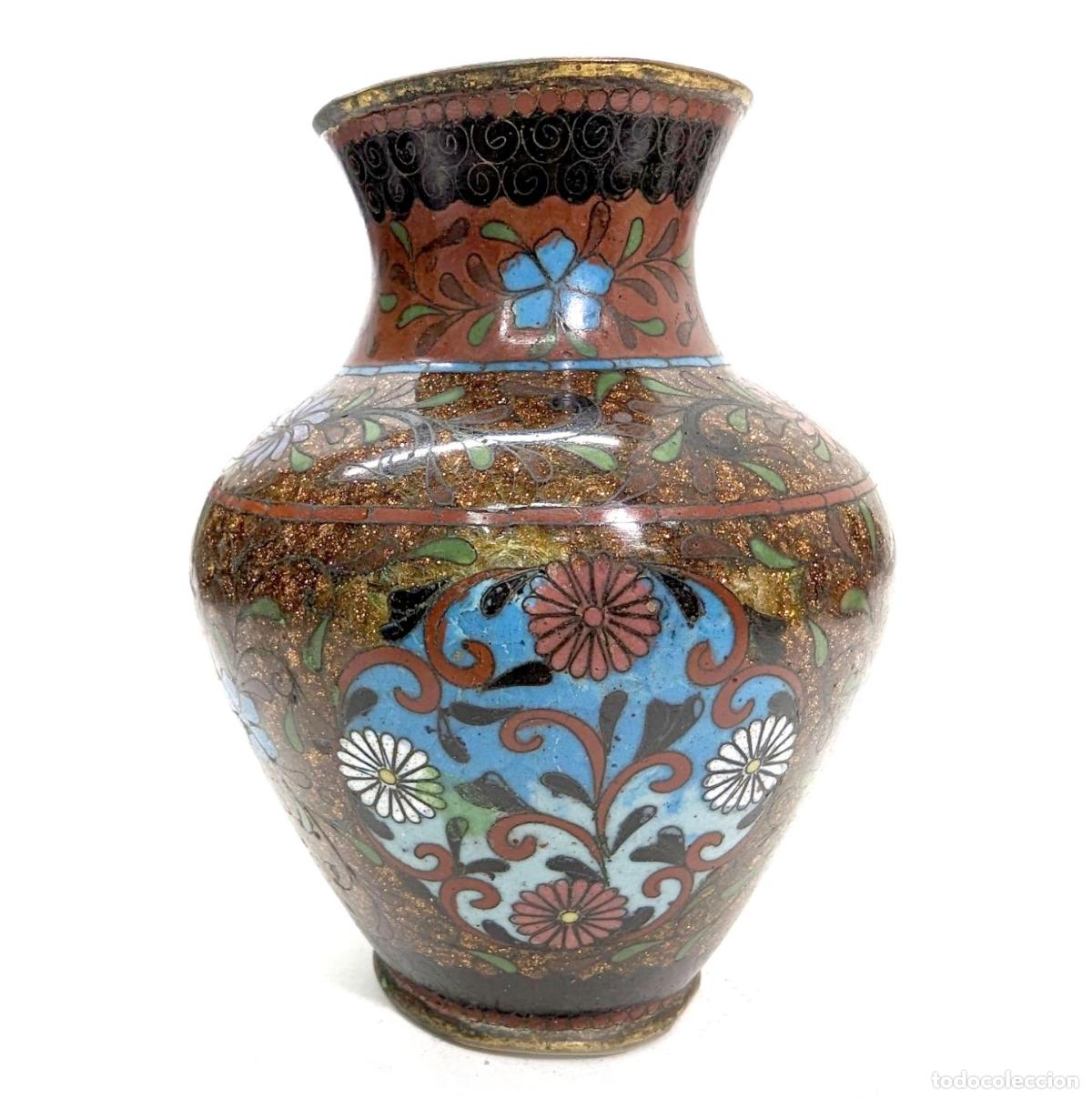 Antig&uuml;edades: Petit vase en cloisonn&eacute; 1900 - Foto 1