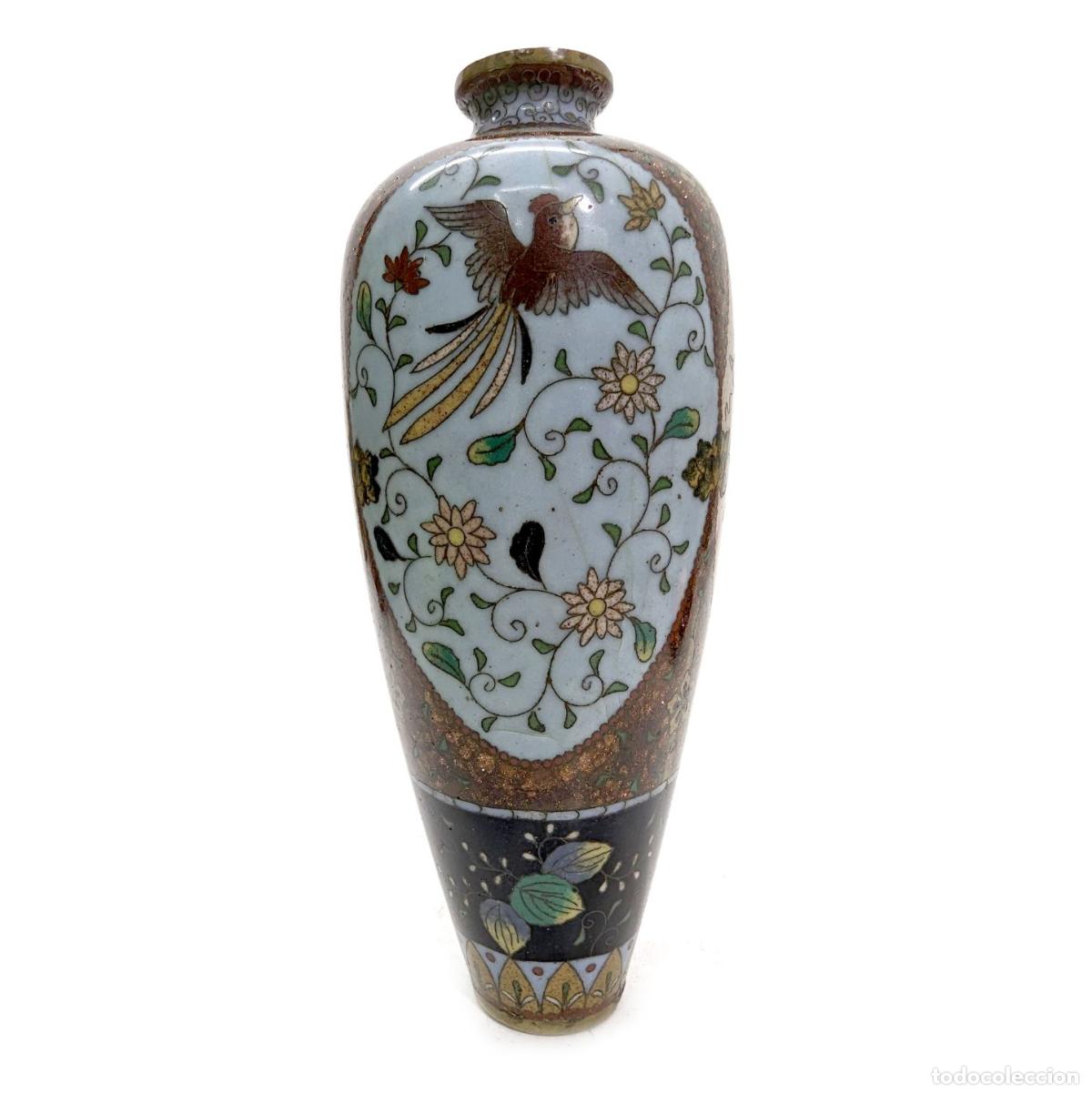 Antig&uuml;edades: Petit vase en cloisonn&eacute; 1900 - Foto 2