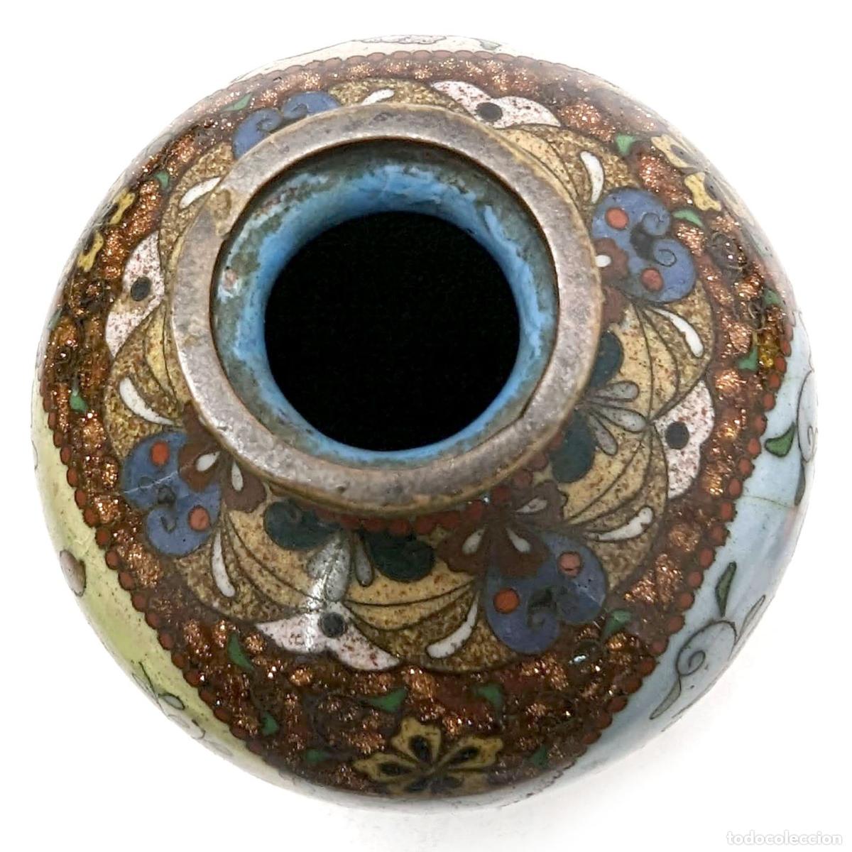 Antig&uuml;edades: Petit vase en cloisonn&eacute; 1900 - Foto 4