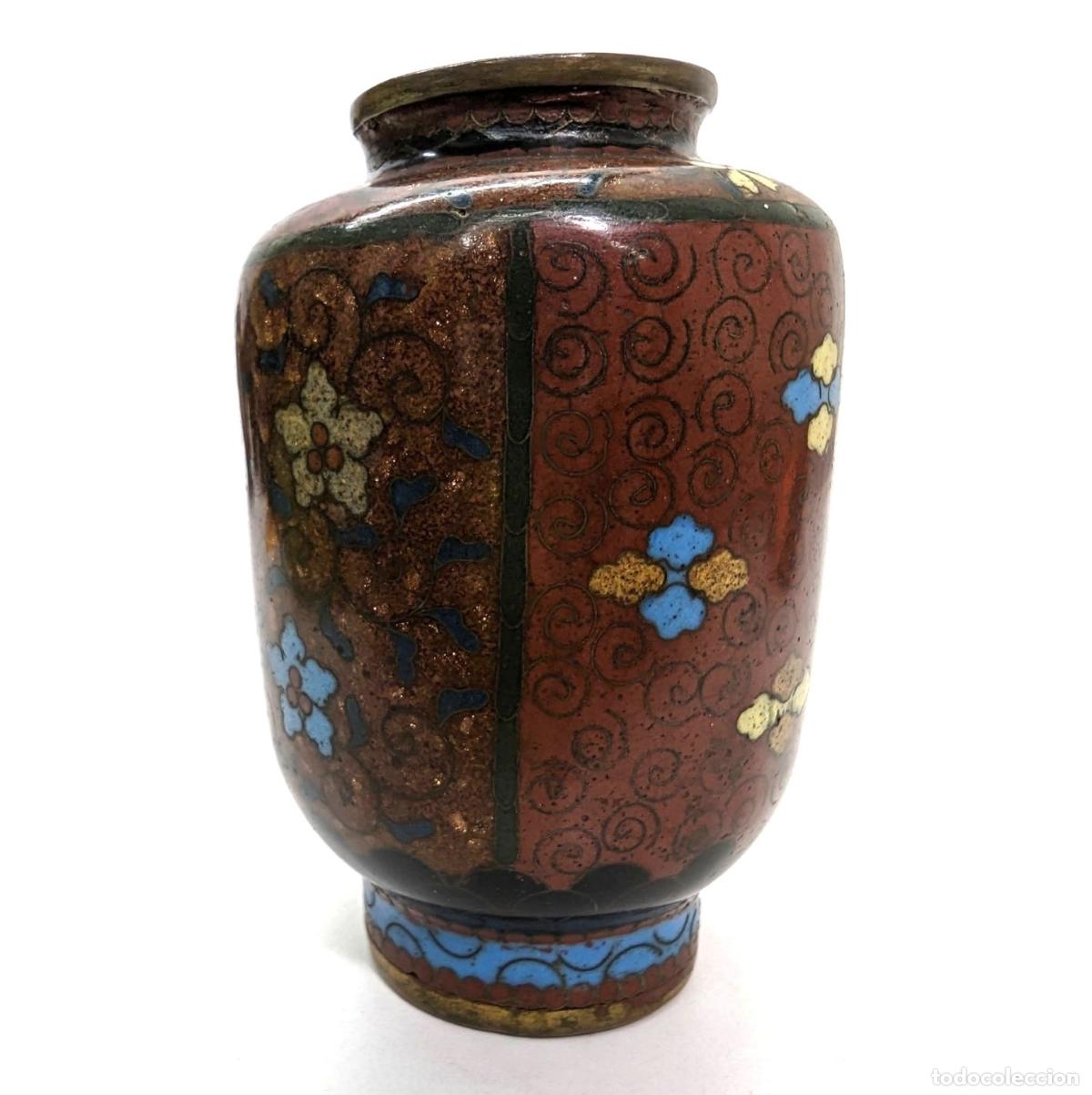 Antig&uuml;edades: Petit vase en cloisonn&eacute; 1900 - Foto 2