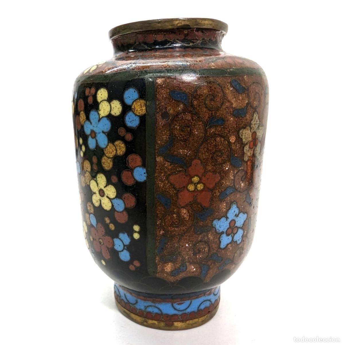 Antig&uuml;edades: Petit vase en cloisonn&eacute; 1900 - Foto 1