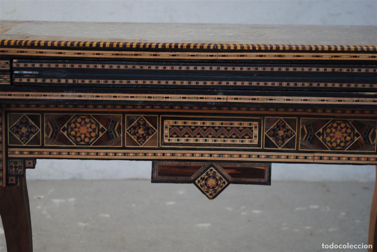Antig&uuml;edades: Table &agrave; jeu Syrienne incrustations &eacute;poque d&eacute;but XX&egrave;me - Foto 2