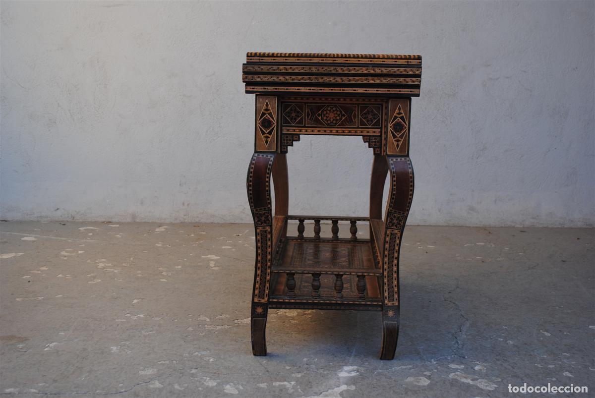 Antig&uuml;edades: Table &agrave; jeu Syrienne incrustations &eacute;poque d&eacute;but XX&egrave;me - Foto 5