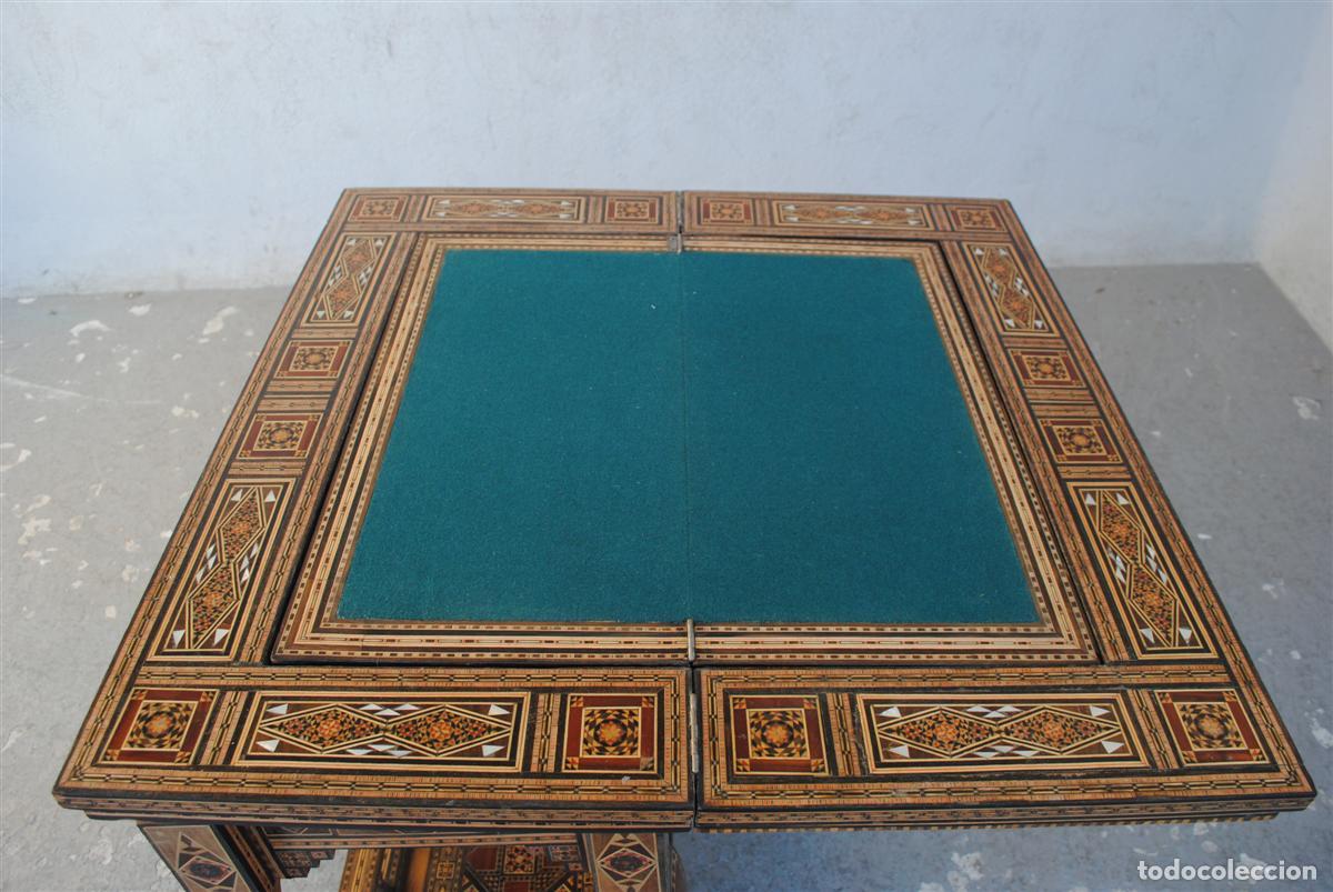 Antig&uuml;edades: Table &agrave; jeu Syrienne incrustations &eacute;poque d&eacute;but XX&egrave;me - Foto 10