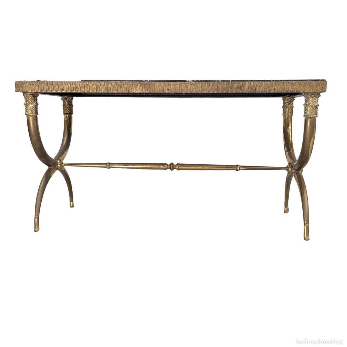 Antig&uuml;edades: Table basse 1940 en bronze dessus marbre - Foto 3