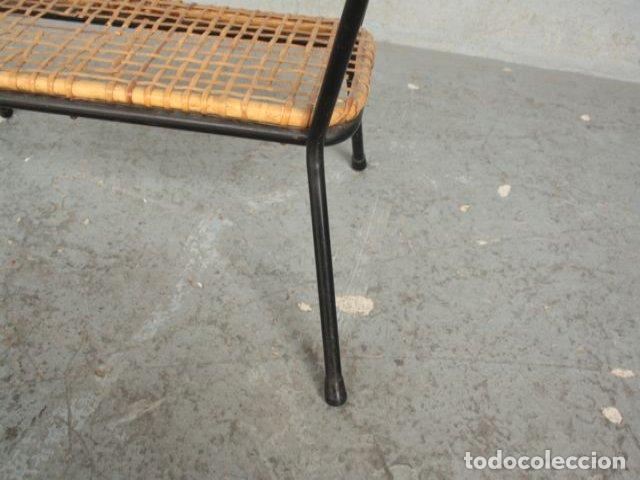 Antig&uuml;edades: Table &agrave; th&eacute; en osier et verre 1940 - Foto 9