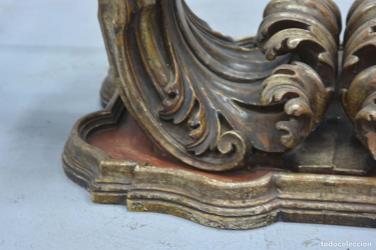 Antig&uuml;edades: Table basse baroque en bois dor&eacute; et laqu&eacute; - Foto 5
