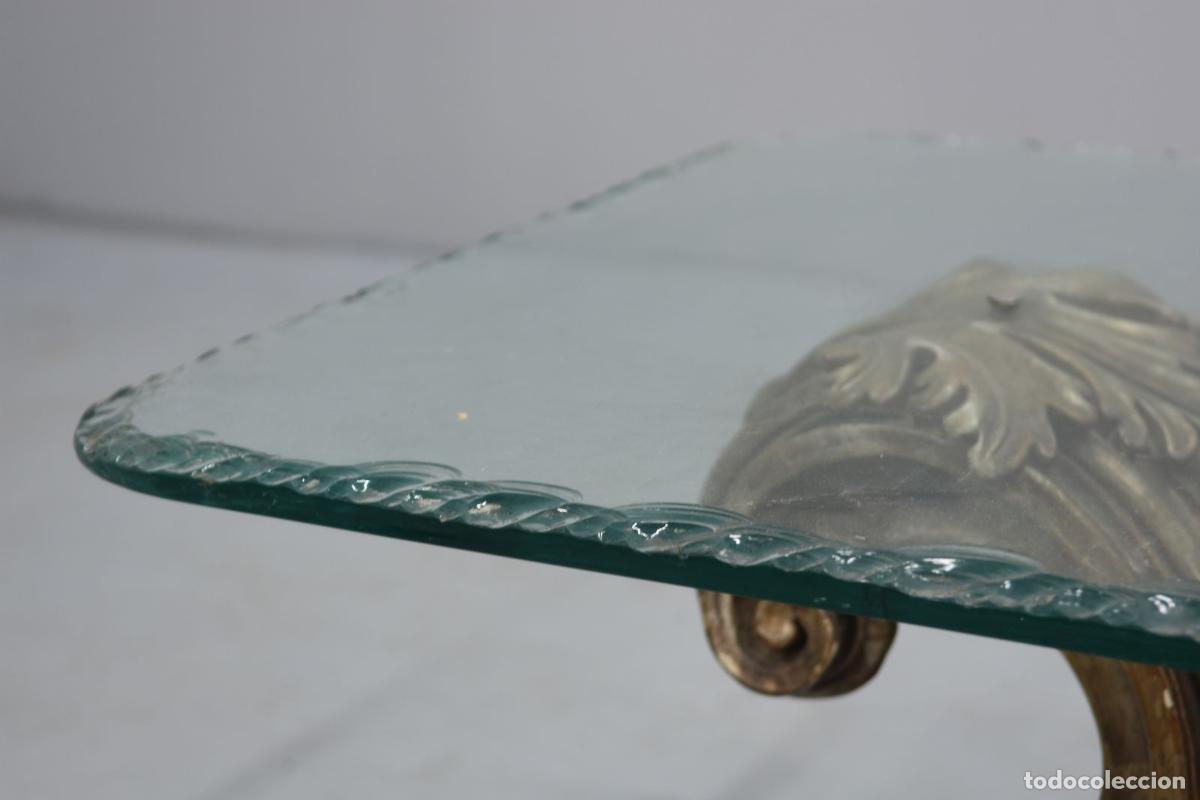 Antig&uuml;edades: Table basse baroque en bois dor&eacute; et laqu&eacute; - Foto 6